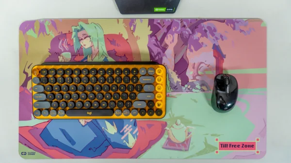 Tilt Free Zone | Cherry Blossom Picnic | Small Gaming Desk Mat