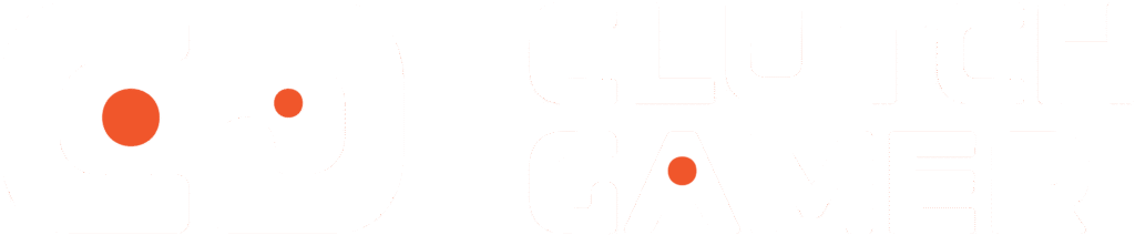 White logo for Clutch Gamer