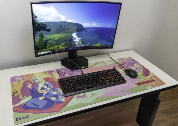 Mat Product Large 02 Image of Desktop setup with the large desk mat